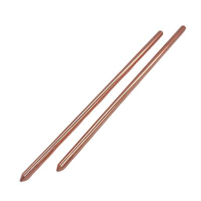 China Custom 12mm-25mm Lightning Protection Factory Copper Coated Steel Ground Rod for sale