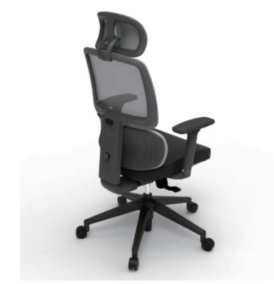 China 350 Aluminum Base Executive Ergo Mesh Chairs With Headrest ODM Te koop