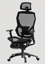 China Unigamer Zwarte pp GF Ergonomisch Mesh Chair Ergo Twist Mesh met Hoofdsteun Te koop