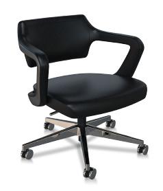 China Butterfly Low Back Desk Chair Executive PU Leather Task Chair for sale