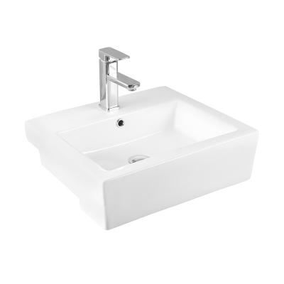 China Clean Easy Under Mount Rectangle Wash Basin Sink Hotel Bathroom Decoration Ceramic Hand Basin for sale