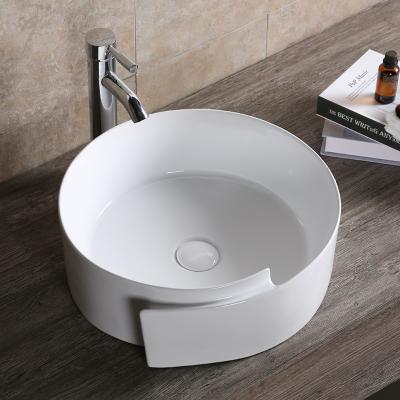 China Foreign ceramic top grade style table top washbasin clean easy pull down bathroom washbasin wholesale sink for sale