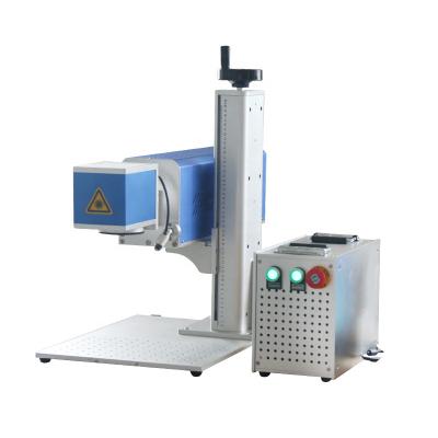 China hot sale 3D portable desktop type raycus fiber co2 laser marking machine 100W for sale