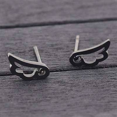 China Fashion new style CLASSIC Korean simple titanium temperament angel wings earrings steel earrings for sale