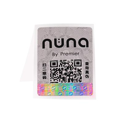 China Holographic Custom Paper Allowing Printing QR Codes Line Hot Stamping Hologram Foil Labels for sale