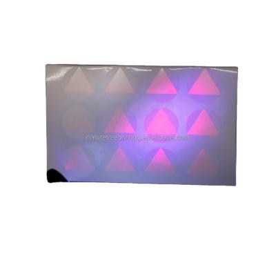 China Holographic UV Holographic Sticker Custom Shape UV Light Using Hologram Adhesive Sheet for sale