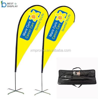 China Outdoor Promotional Custom Printed Healthcare Institutes Beach Teardrop Banner for sale