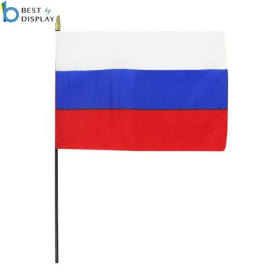 China FLY all country flags custom nation russia hand flag with baton for sale