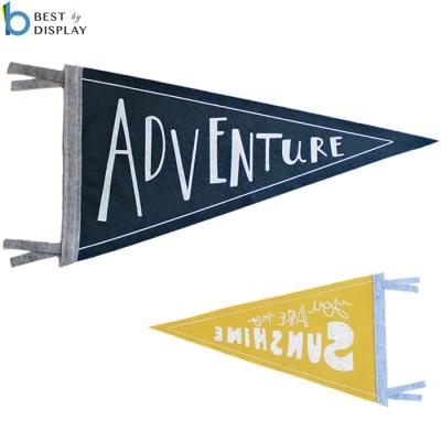 China Hanging Customize Factory School College College Custom Triangle Felt Pennant for sale