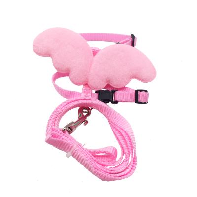 China Custom Adjustable Pet Leash Angel Wing Rabbit Rope Rabbit Leash Length for sale