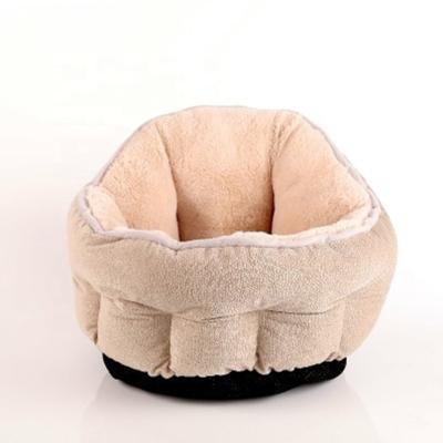 China Soft Stocked Comfort Plush Round Donut Dog Cat Cushion Sofa Beds for sale