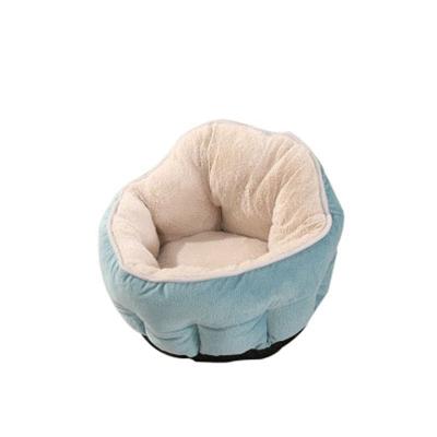 China Premium Quality Soft Stocked Circular Multicolor Pet Beds for sale