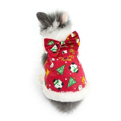 China Stocked Clothes Pet Christmas Rabbit Clothes Pet Clothes Christmas Costume Pet Supplies 2021 for sale