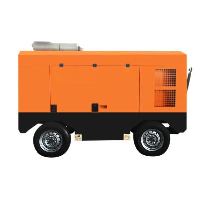 China OIL-LESS Portable Air Compressor with High Quality Portable Diesel Engine Screw Air Compressor for sale