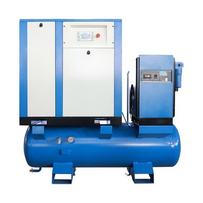 China OIL-LESS VSD 320L tank 7.5kw/10hp screw compressor with air dryer and air filter and air tank zu verkaufen