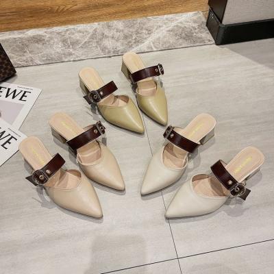 China CUSHIONING New Arrival Block Heel Sandals Ladies Shoes Lodging Elegant Women Shoes for sale