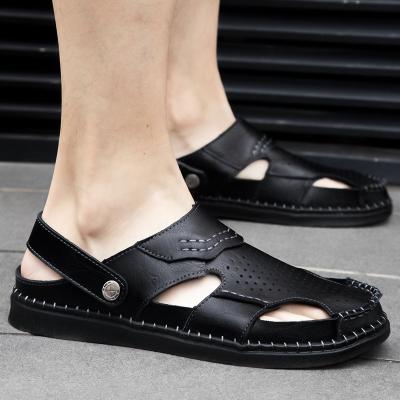 China Factory Direct Round Toe End Sandals Good Quality Leather Men's Sandals Casual Shoes For Men New Styles for sale