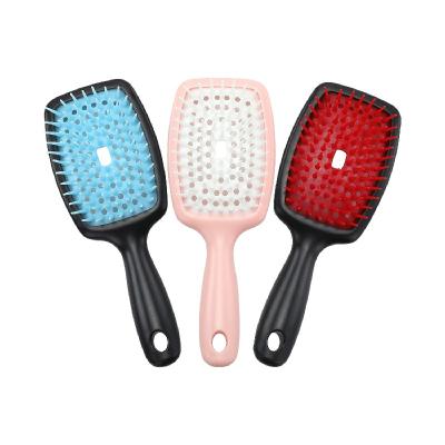 China Salon Hair Make Newcomer Soft Bristle Hollow Brush High Quality Plastic Hair Brush For Women Hair Styling for sale