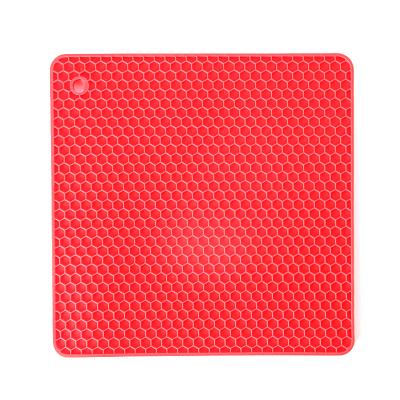 China Wholesale Square Professional Salon Honeycomb Silicone Kitchen Pad Scissors Cutter Tool Non-Slip Mat for Living Room Carpet for sale