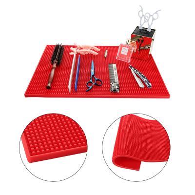 China Silicone Hair Salon Top Selling Soft Sciosser Paint Non-slip Pad Silicone Dish Quick Drying Heat Resistant Mat for sale