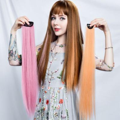 China Hanging Type Highlight Hair Piece Non-marking Beauty Barber Shop Wig Piece Color Ear Invisible Signaling Piece for sale