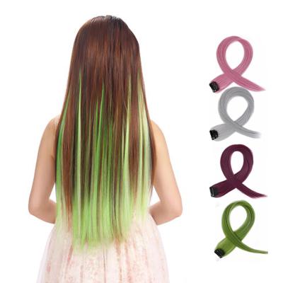 China Long Silky Straight Pony Tail Hair Piece Wig Multi Color Wave Girl Hair Wig Piece for sale