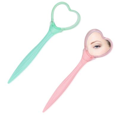 China Beauty barber shop eyebrow knife mirror two in one, with protective net, not easy to scratch, stainless steel eyebrow blade for sale