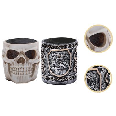 China Salon promotion travel beauty salon skull scissors plug bucket bucket scissors storage box home tools retro for sale