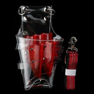 China Beauty Salon Barber Shop Scissors Pocket Barber Shop Scissor Shoulder Bag Transparent Portable Waist Bag for sale