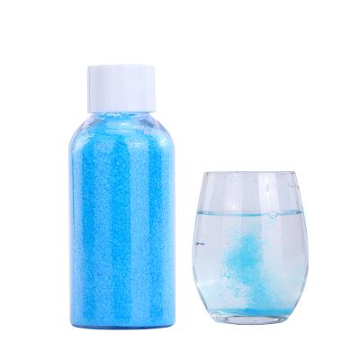 China Beauty hair salon blue powdered glass bottle for cleaning and hairdressing products for sale