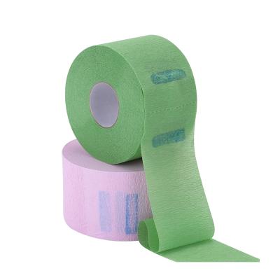 China Disposable Beauty Hair Salon Barber Neck Paper Barber Station Neck Care Paper Neck Band Roll for sale