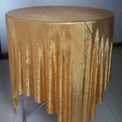 China Aluminum Alloy Sequins Fabric Mesh For Table Cloth for sale