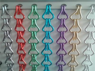 China Aluminum Chain Curtain Fly Screens/Anodized Fly Door Chain Curtains for sale