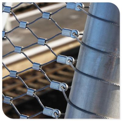 China Flexible stainless steel wire rope architecture mesh for sale