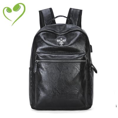 China Waterproof Customize PU Leather Laptop Backpack Color Men Leather Rucksack for sale