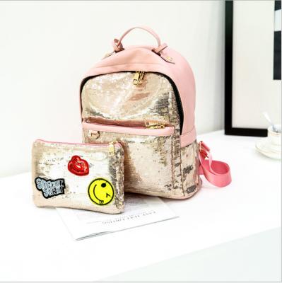 China Wholesale Strong And Comfortable Fashion Glitter PU Backpack for sale