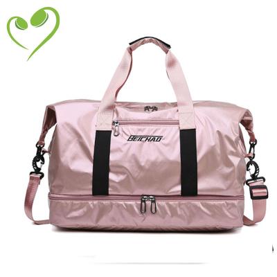 China Fashion Overnight Travel Bag OEM Relaxer Pink Travel Bag Polyester Designer Travel Bag for sale