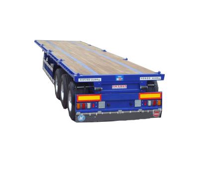 China InternationalStandard 20foot 40FT container 3axle flatbed semi trailer truck trailer for sale for sale