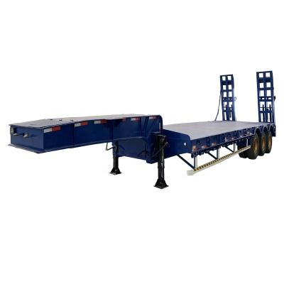 China Truck Trailer 3/4/5 Axle 50 60 80 Ton Heavy Duty Gooseneck Excavator Low Bed Loader Lowboy Low Bed/Lowbed Transport Truck Trailer Semi Trailer for sale