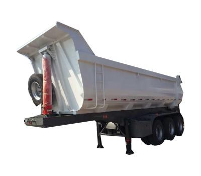 China 3 Truck Trailer 4 Axle Tipper Box Utility Trailer Tandem Hydraulic 45 CBM Dump Side Trailers for sale