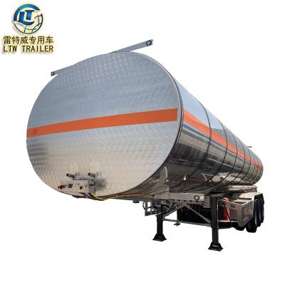 China Customized 3-Axle 40000L 42000 Aluminum Alloy Truck Trailer 45000 Liter Gasoline Diesel Fuel Tank Truck Trailer for sale