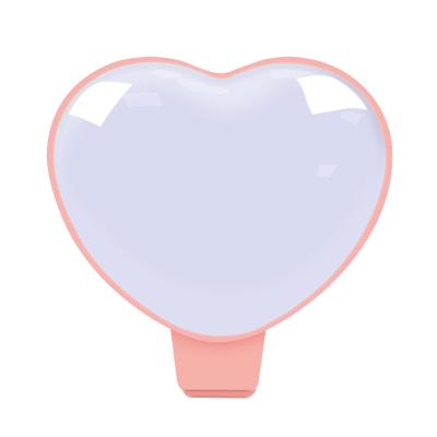 China Portable Heart Shaped Ring Light Selfie Mini Phone Case Portable Easy Care The tik tok to fill light beauty enhancing RK-47S for sale