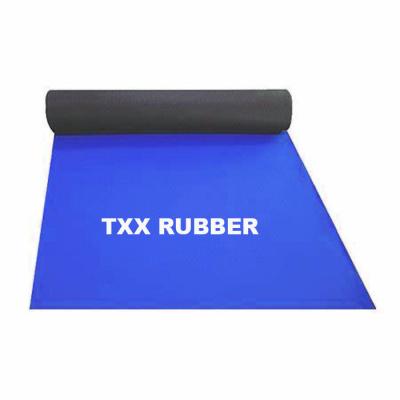 China Washable High Quality Stair Carpet Blue Modern Natural Rubber Roll Mat Neoprene Floor Runner Moving Mat for sale