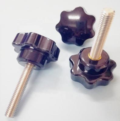 China Solid plastic fixing knobs, plastic handle bolt, plastic knob screw for sale