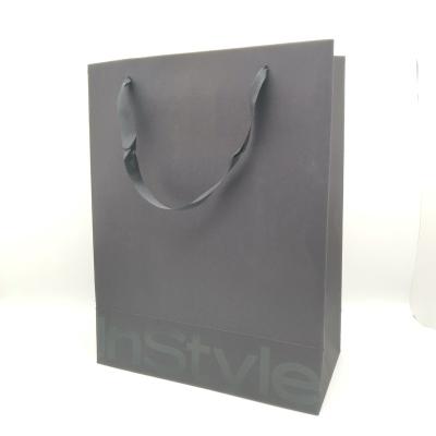 China Custom Printed Design Reusable Black Private Label Boutique Luxury Gift Packaging Recyclable Bags With Logo for sale