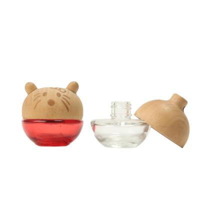 China Personal Care Decoration Cute Mini Glass Lid Liquid Car Perfume Bottles, Ball Shape Car Diffuser Hanging Bulk Bottle Good Quality! for sale