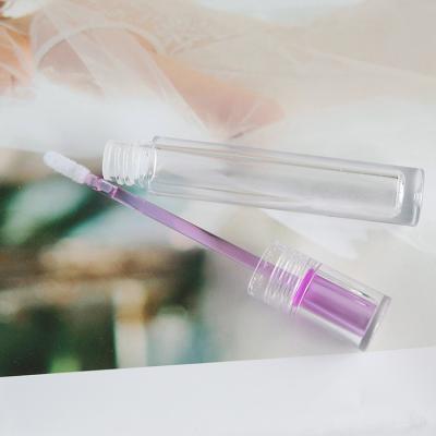 China Cosmetic Flavored Solid Colored 9ml Lip Gloss Tube With Brush Applicator, Customized Chic Double Fat Cylinder Brush Lip Gloss Tube! for sale