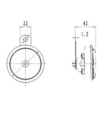 China ABS Osun High and Low Tone Disc Horn Electric Car Horn for sale