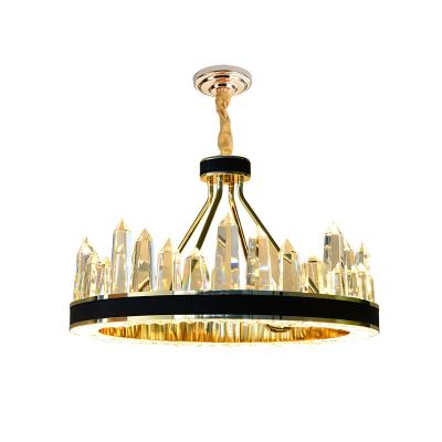 China Post Modern Residential Crystal Chandelier Lighting Fixture Lampen Chandelier LED Iron Pendant Lamp for Dining Room for sale