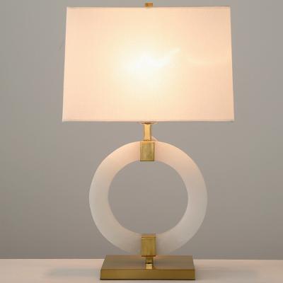 China Modern led nordic iron e27 fabric marble LED lamp. LED Light.Table lamp. Office Lamp.LED desk lamp for bedroom foyer for sale